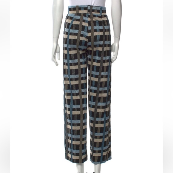 Stine Goya magic check blue plaid print pants - Picture 4 of 5